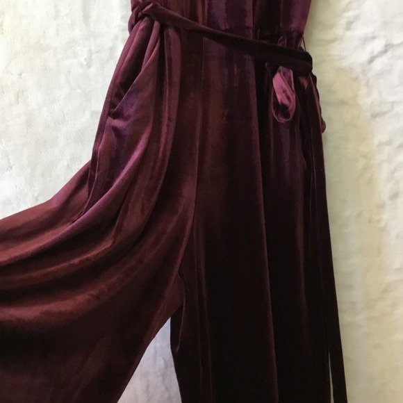 Banana Republic Burgundy Velvet Jumpsuit - Picture 5 of 7